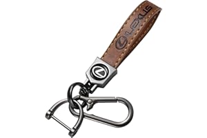 PPODKS for Lexus Keychain, Car Keychains Suitable for Lexus GS NX RX GX RC ES UX LX LS, Key Chain Keyring with Logo With Unisex Car Accessories,Family Present Brown