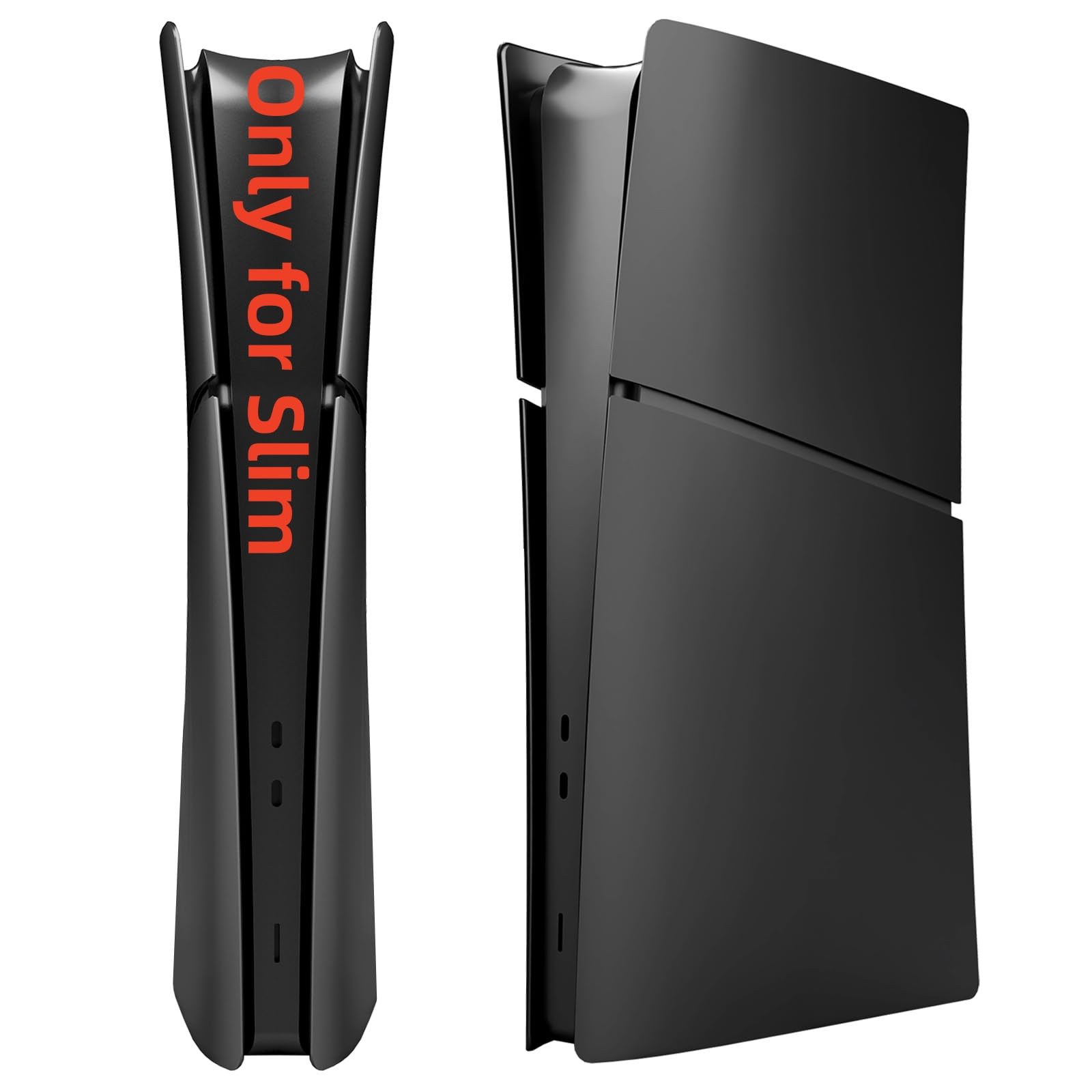 Photo 1 of Slim Digital Edition Cover Plates for New PS5 Slim Console, Shell Panels Compatible with New PlayStation 5 Slim Accessories Protective Replacement Faceplate (Black)