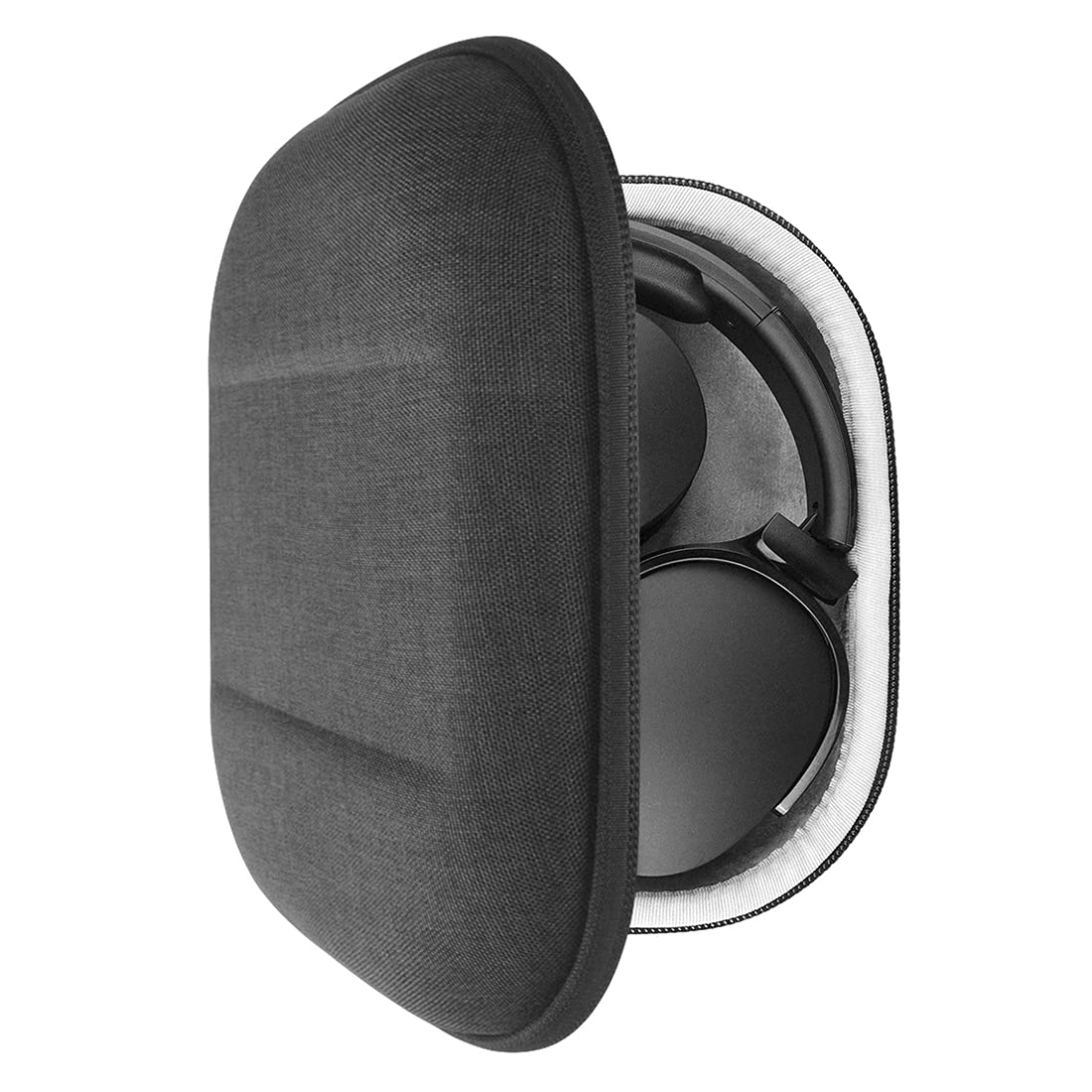 Geekria Shield Headphones Case Compatible with Skullcandy Hesh 3, Hesh Evo, Crusher Evo, Crusher ANC, Replacement Hard Shell Travel Carrying Bag with Cable Storage (Dark Grey)