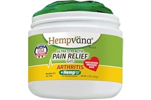 Hempvana Arthritis Pain Relief Gel, Ultra-Strength for Arthritis in Muscles & Joints. Enriched with Hemp Seed Oil, AS SEEN ON TV. Non-Greasy. Targeted Long-Lasting Relief. Works Fast, 4 Oz.