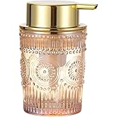 LEICURACE Glass Foam Soap Dispenser - Toothbrush Holder & Refillable Lotion Dispenser (S-Gold-Foaming)