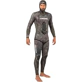 Freediving Camouflage Adult 2-PC Wetsuit - Open-Cell Comfortable Neoprene - Seppia: Designed in Italy by Cressi, Quality Since 1946