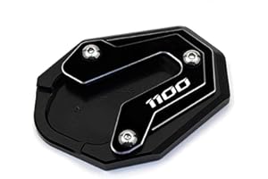 ZYAKOMO CNC Motorcycle Kickstand Pad Side Stand Enlarge Plate Compatible with 2025 Rebel 1100 T CMX1100 Rebel 1100 CMX 1100 M T 2020-2023 2024 2025 (Black)