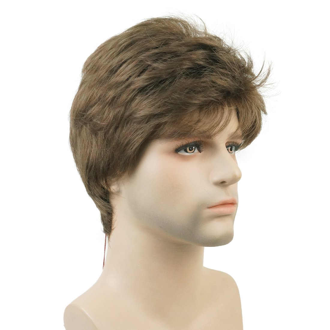 Lydell Men Wig Natural Short Straight Hair Synthetic Full Wigs