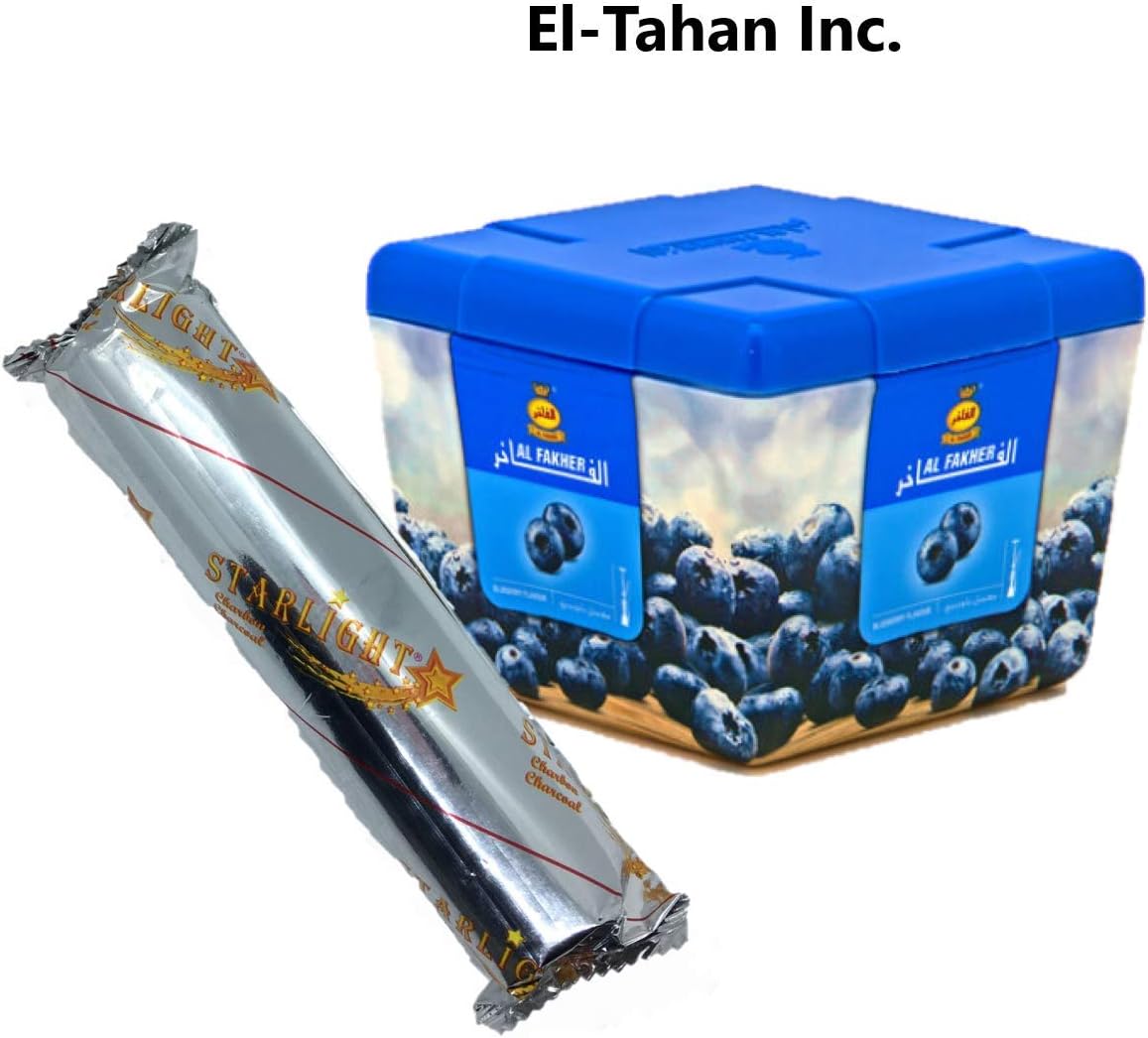 Starlight Charcoal 1 Roll with Al Fakher Shisha Molasses - Non Tobacco 250g Sold by El-Tahan Inc.