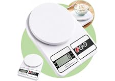 Balança de Cozinha Digital 10kg Precisão 1g Função Tara, Display LCD, Múltiplas Unidades, Plataforma Antiderrapante, Design Compacto para Alimentos, Dieta, Confeitaria e Receitas Premium