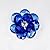 Mememall Fashion Blue Acrylic Flowers Rhinestone Center & Frayed Edge 1-3/4" Decorations 6pcs