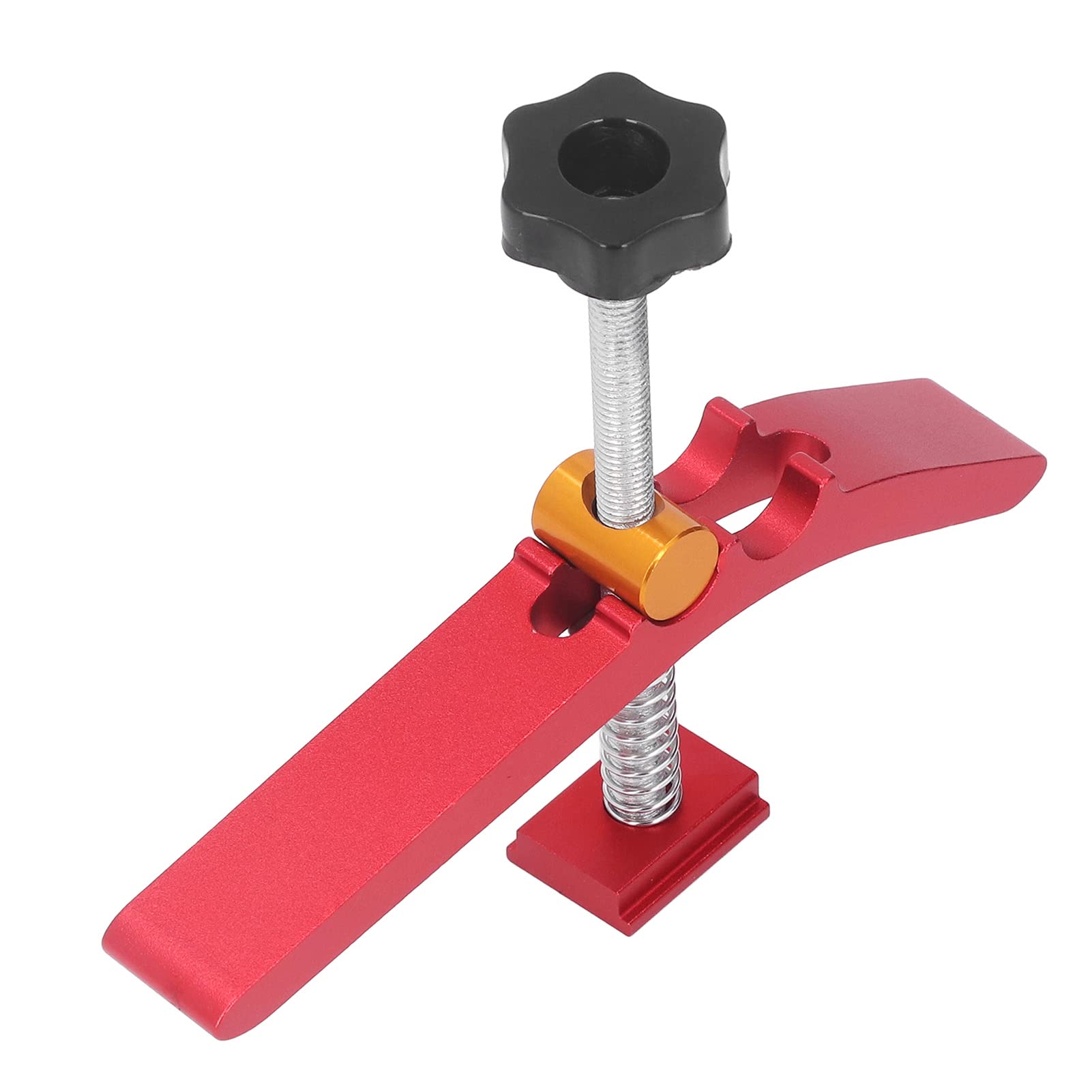 Uadme Woodworking T Slot Hold Down Clamp, Quick Acting Hold Down Adjustable Chute Aluminum Alloy Clamps T Track Clamp Katsu Set for Horizontal and Vertical Pressure T-Slot T-Track Woodworking Tool