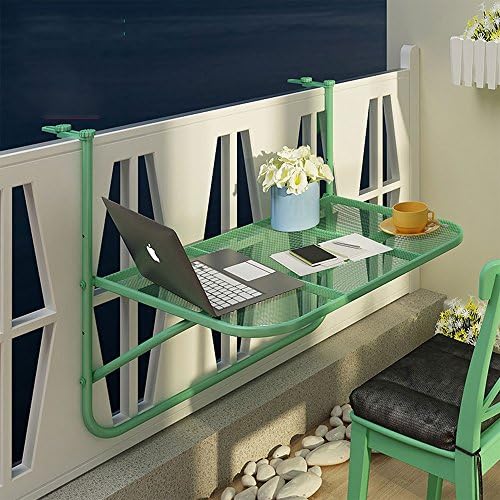 Caoyu CaoyuMultifunctional side table Wrought iron balcony shelf, creative hanging flower shelf, multi-functional table, (color : A)
