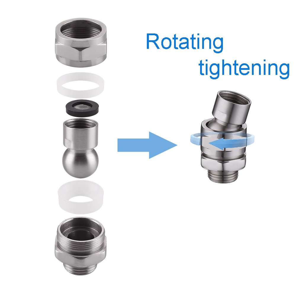 KES Shower Head Swivel Ball Adapter Brass Ball Joint Adjustable