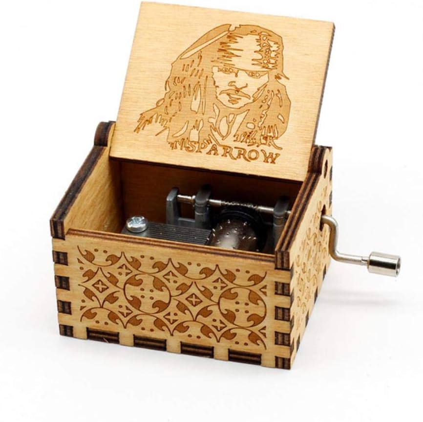 HPPLAntive manivela Caja de música de Madera Queen Beautiful ...
