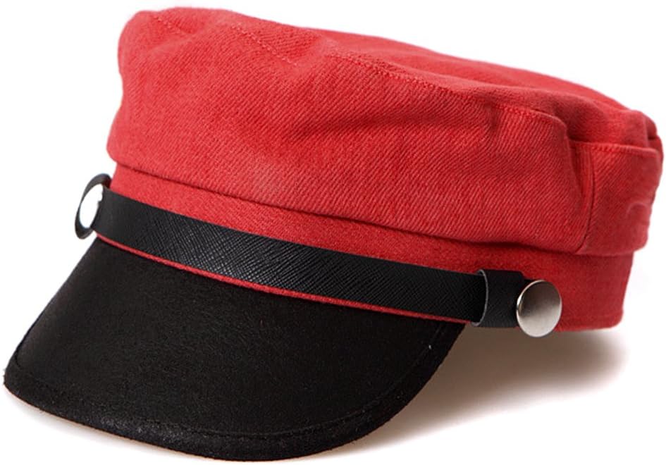 LOCOMO Boy Girl Cute Jeans Denim Fabric Vintage Army Cadet Flat Cap FBH006BLK