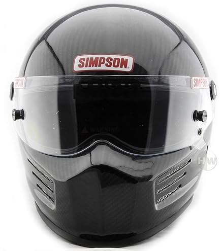 Casque Moto Simpson Outlaw Bandit – Noir – Taille 58-59 Cm – DOT SNELL M2015