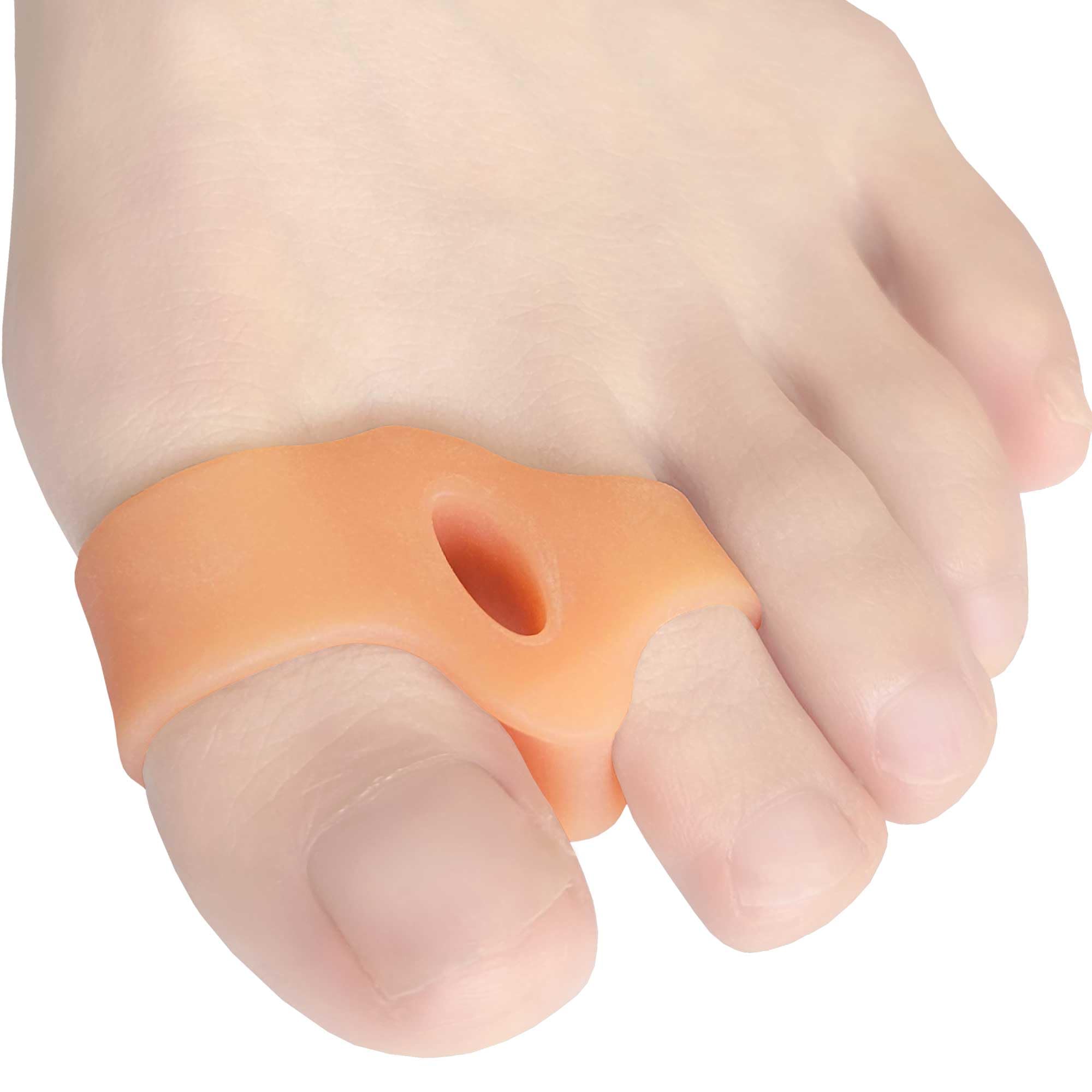 Photo 1 of Chiroplax Bunion Corrector Pads Silicone Big Toe Separator Straightener Spacer for Women & Men Hallux Valgus Pain Relief Sleeve Cushion Splint Protector (4 Pads w/Shims - Medium)