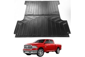 Puermto Heavy Duty Truck Bed Mats Compatible with 2019-2023 Dodge Ram 1500 5.7ft Short (67.4in-68.4in) Bed, All Weather Protection Accessories Truck Bed Mats Bed Liners Upgraded Thicker 40MM DR02