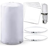 MotiMind 8 Pcs Dust Collector Bags and Band Clamps Set, Filter Replacement Bag, Fit for Dust Collector Woodworking with Diameters from 18-7/8 to 19-27/64 (1.97mil)