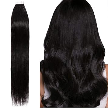 Amazon Com Tape In Real Human Hair Extension Glue In Hair