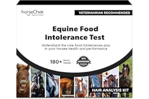 gutChek Equine Food Intolerance Health Test - 180+ Items Tested with Home Horse Hair Collection Kit, Results in 7-10 Days for