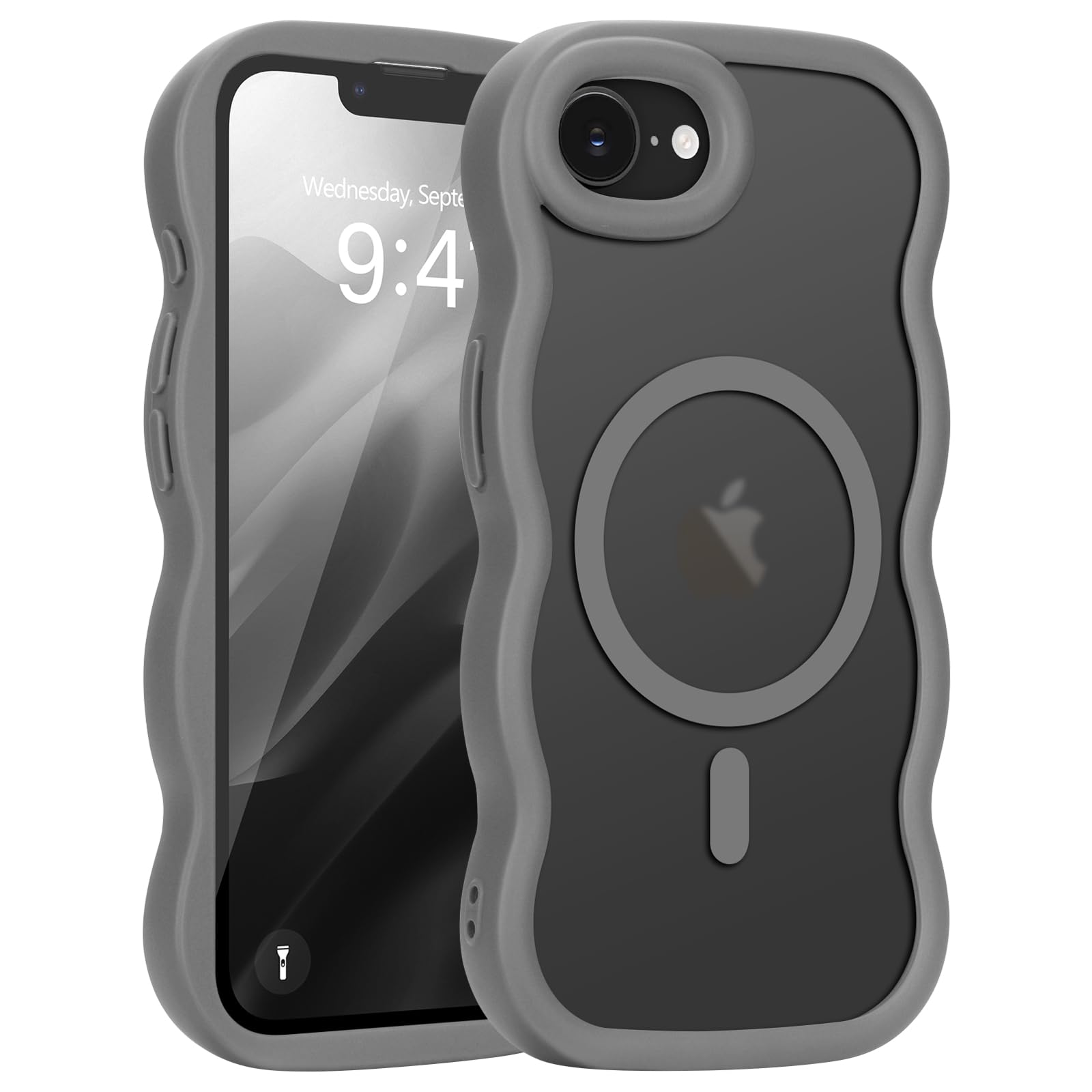 Pepmune for Phone 16e Case, Curly Wavy Frame Hard