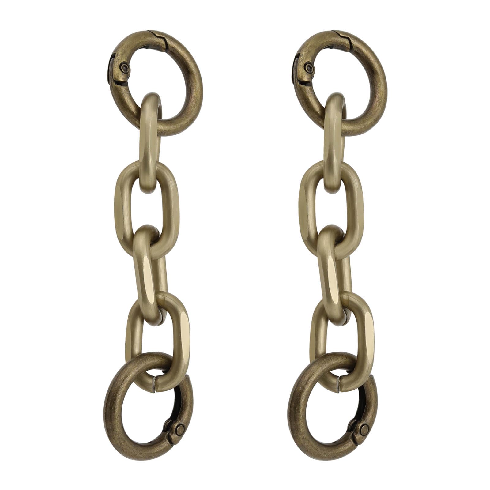 The Lord of the Tools 2pcs Bag Extender Chain with Spring Buckle Rings Aluminum Alloy Strap Extender 9.7cm Chain Extender for Handbags Shoulder Bags, Bronze