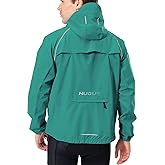 Men's Cycling Running Rain Jacket Lightweight Waterproof Biking Hiking Windbreaker Raincoat Reflective Packable