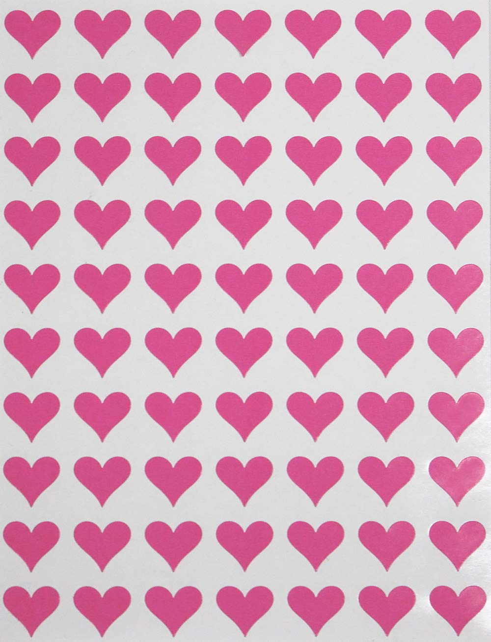 Royal Green Hearts Stickers Pink 1.3cm (13mm) Heart Labels for Gifts, Packaging Seals, Crafting and Scrap-Booking 1050 Pack