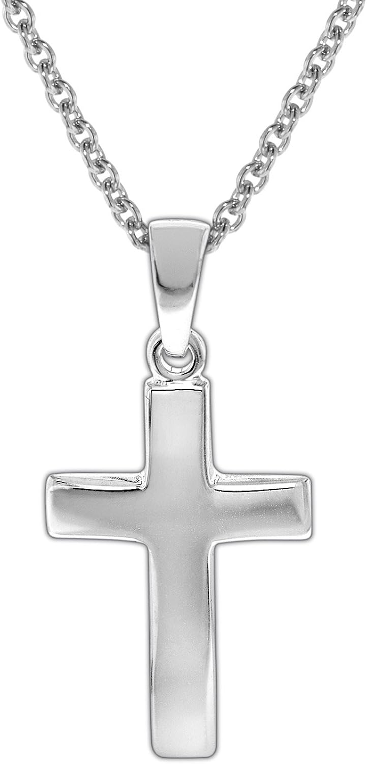 Kreuzanhänger Gold Kreuz Anhänger Für Kinder Kreuz-Anhänger Für Kinder | 333 Gold | Mit Goldplattierter Kette 40 Cm | Geschenk Zur Taufe Goldkette 40cm Kinder Goldkette Mit Kreuz Kommunion