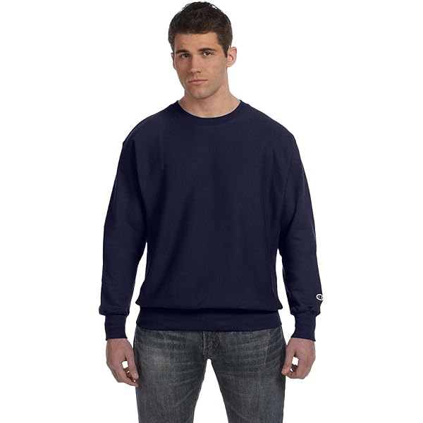 Champion Reverse Weave Crew_Navy_Small at Amazon Men's