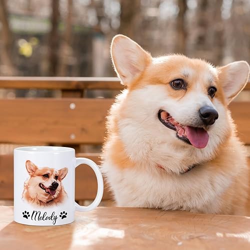 Custom Dog Mug With Photo And Name, Personalized Dog Cat Coffee