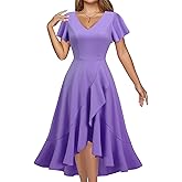 DRESSTELLS Women's Cocktail Dresses 2026, Formal Wedding Guest Prom Party Evening Church Hi Low Dress