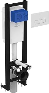 Ideal Standard Oleas Toilet Flush Plate Dual Flush Mechanical White Square view 3