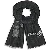 KARL LAGERFELD womens Crystal Karl and Choupette Scarf