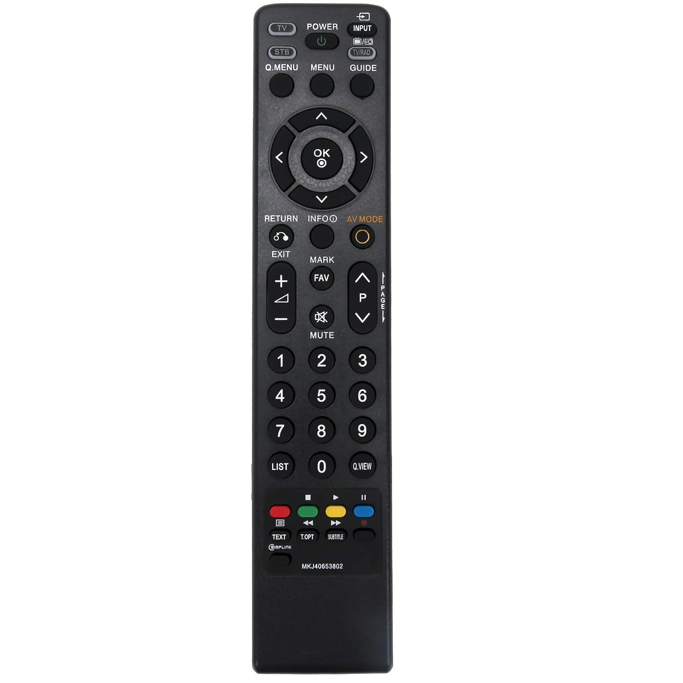 VINABTY MKJ40653802 Replacement Remote Control Fit for LG LCD TV 9LS4D 32LG5 37LG50 42LG50 37LG20 47LG50 52LG50 19LS4D 22LG3050-ZA 19LG3060-ZB 22LG3060-ZB 32LG5600-ZB