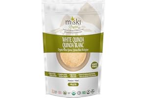Miski Organics Organic White Quinoa Grains, Non-GMO, Gluten Free, Vegan, Kosher 454g