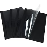 RAYSON TBC10-25 Thermal Binding Covers, 3/8 Inch, Black Letter Size Holds 90 Sheets, 25 Pack
