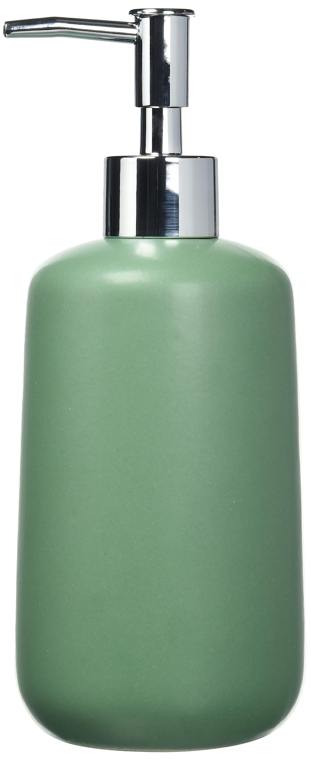 Allstar Olinda Refillable Tapered Hand Soap Dispenser, Frosted Finish, Ceramic, 500 ml, 8 x 20 x 7.7 cm, Green