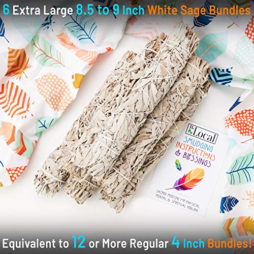 JL Local Wanderlust 9” White Sage Smudge Stick - Extra Large Smudging Wand Incense Stick for Cleansing, Purifying… - Image 4