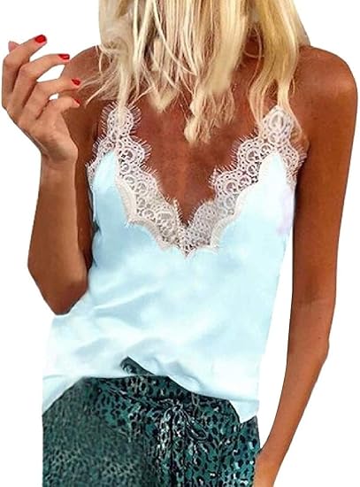 lace satin tank