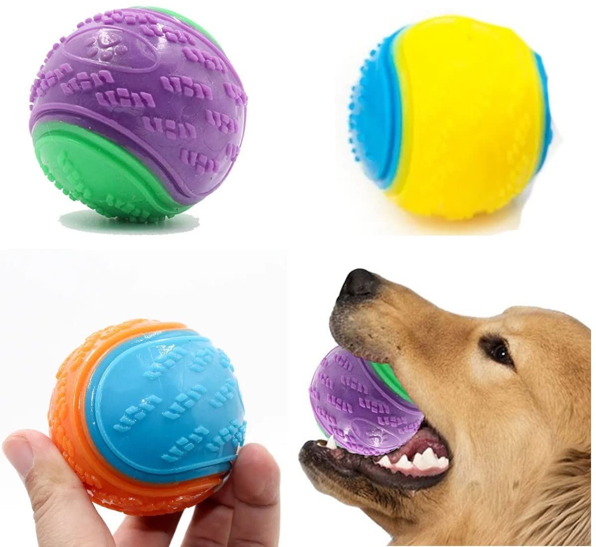 kangnuoxue Scooby Doo Dog Ball, Dog Squeaky Ball for Puppy, Large and Medium Sized Dogs, Interactive Dog Toys for Relieving Anxiety and Boredom,Training, Teeth Cleaning