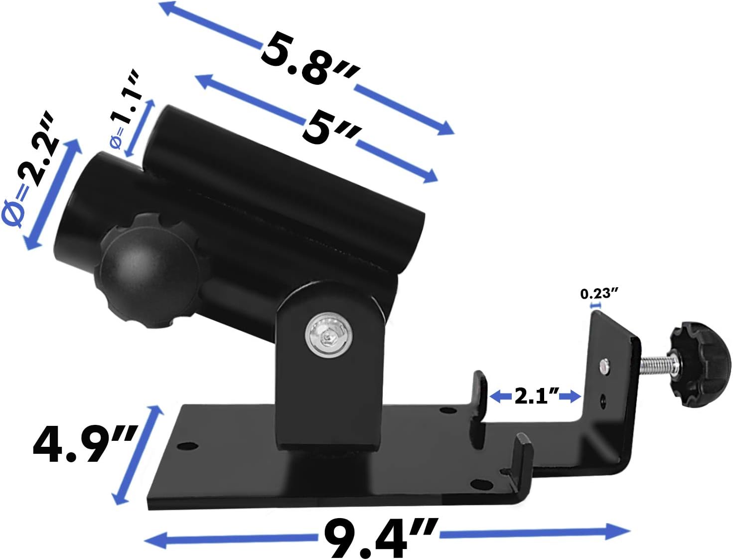 A2ZCARE Deluxe T-Bar Row Platform - Full 360° Swivel for Easy Use in Small Spaces – Fits 1” Standard & 2” Olympic Bars - Black : Sports & Outdoors