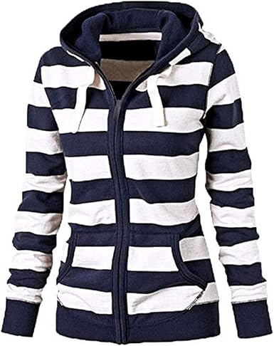 blue white striped hoodie