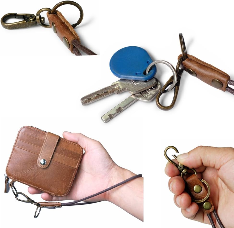 Boshiho Office Lanyard Set, 3 PCS Leather Lanyard Neck Strap Unisex with Strong Clip and Keychain for Keys Badge Holder - Image 4