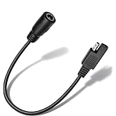 OatXtorpor Coax Female to SAE Motorcycle Gear Cable Compatible with Gerbing Heated Clothing Gloves Socks Vest Cable Power Adapter Charging Cord