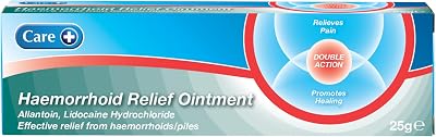 Care Haemorrhoid Cream 25g External Piles Relief Double Action Ointment