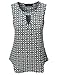 LE3NO Womens Lightweight Sleeveless Chiffon Blouse Top