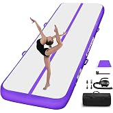 Air Mat Tumble Track, Gymnastics Mats Tumbling Track with Electric Air Pump for Home Use Cheerleading Training Kids Gym Yoga