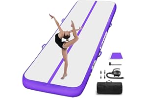 CZGBRO Tumbling Track Mat Thickness Inflatable Gymnastics Mats Air Mat Tumble Track, Air Floor Training Mats with Air Pump for Kids Gym Home Use Cheerleading Yoga