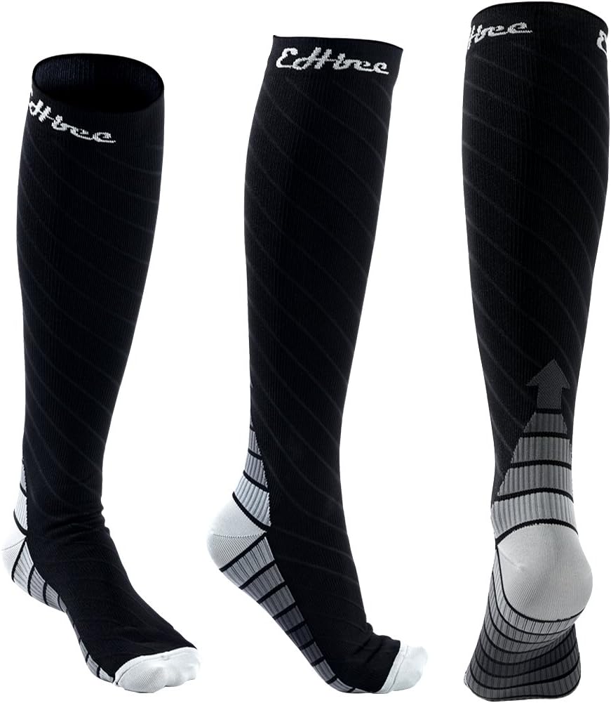 EHbee 1/3 Pairs Compression Socks 20-30 mmHg for Women & Men, Graduated Compression Stockings for Running, Athletic, Flight Travel, Skiing, Maternity Pregnancy - Boost Circulation
