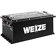 WEIZE 48V 105Ah Bluetooth Lithium Golf Cart Battery, Built-in 200A BMS, with Touch Monitor & 20 Amp Lithium Charger, 600A/3S Peak Discharge 10.24kW Power Output LiFePO4 Battery Perfect for Golf Carts