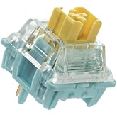 EPOMAKER Silent Mechanical Keyboard Switches Set - 35 Pieces Factory Pre-Lubed, 5-Pin Linear/Tactile Switches for Custom Mechanical Keyboards (Sea Salt V3(Linear Silent))